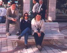 Eu, Carolina e Diego na Espanha (jan. 1996)